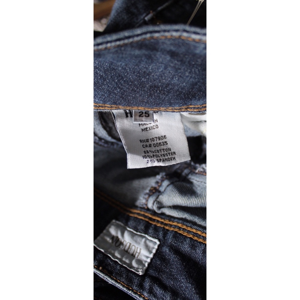Hudson Preowned Colin Flap Medium Dark Wash Skinny Jeans 25 0 - Picture 7 of 7